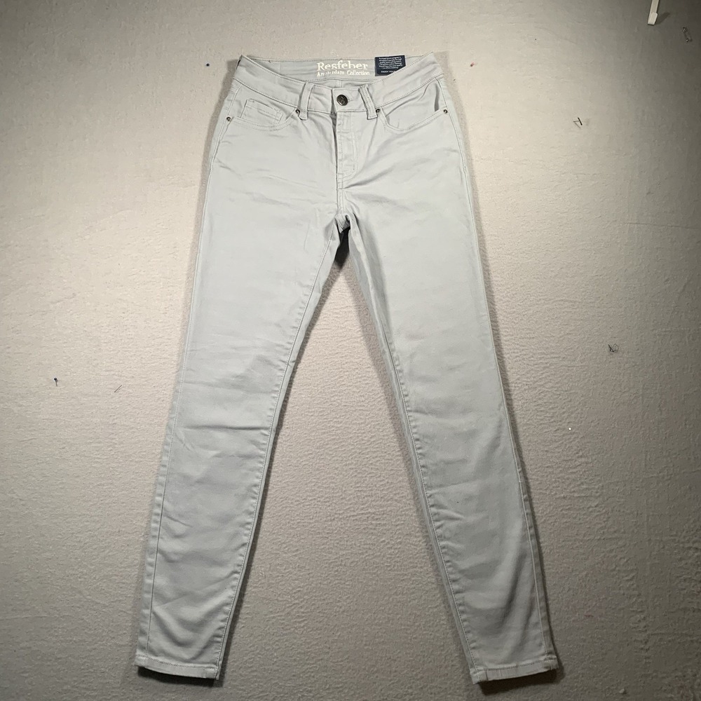 Resfeber Womens Jeans Pants Size 4 Gray Mid Rise Skinny Ankle Grazer Casual